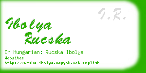 ibolya rucska business card